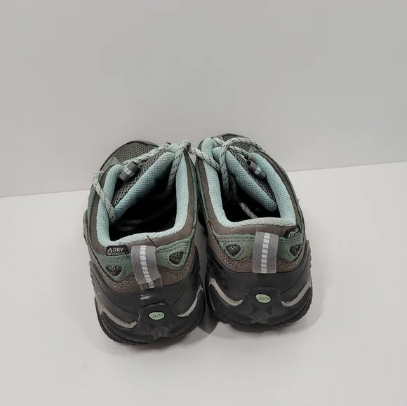Oboz Sawtooth Low Teal Blue Gray Mesh Leather Waterproof Hiking Boot Shoe Sz 7.5 - Picture 5 of 6